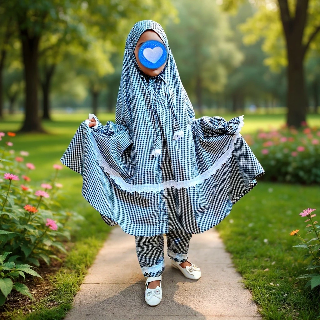Kids mix Cotton grameen check Khimar KCK124